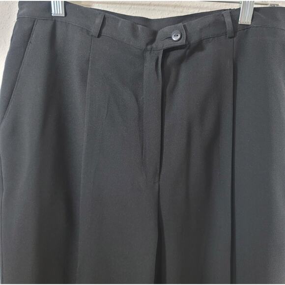 Nygard Collection Black Pleated Front Dress Pants 14 Lightweight Lined Soft - Picture 7 of 7